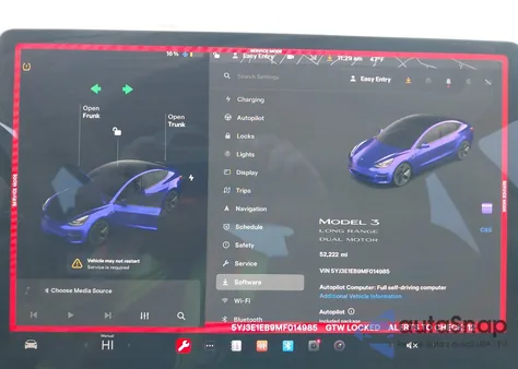 2021 Tesla Model 3 Long Range Dual Motor All-Wheel Drive from USA, damaged, VIN 5YJ3E1EB9MF014985